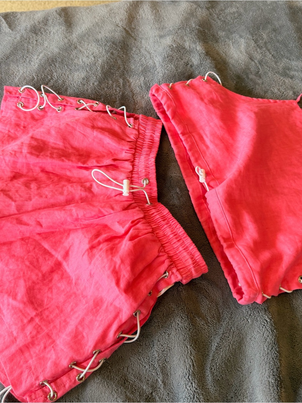 Millau linen two-piece crop top with matching bottoms